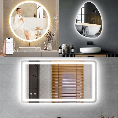 Illuminated bathroom mirror - bathroom,