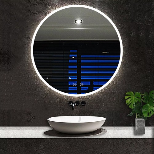 Round led bathroom mirror - round,