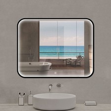 Black Frame Bathroom Mirror
