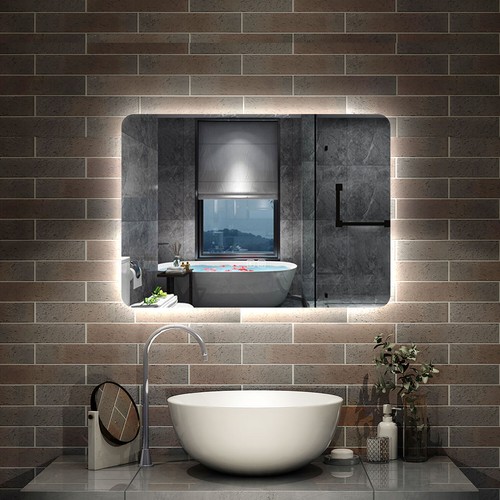 Illuminated bathroom mirror - bathroom,